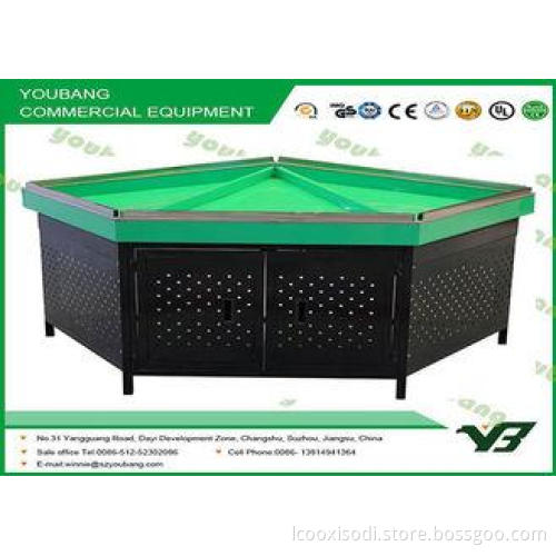 Double Side Fruit Vegetable Display Rack Stand for Supermar